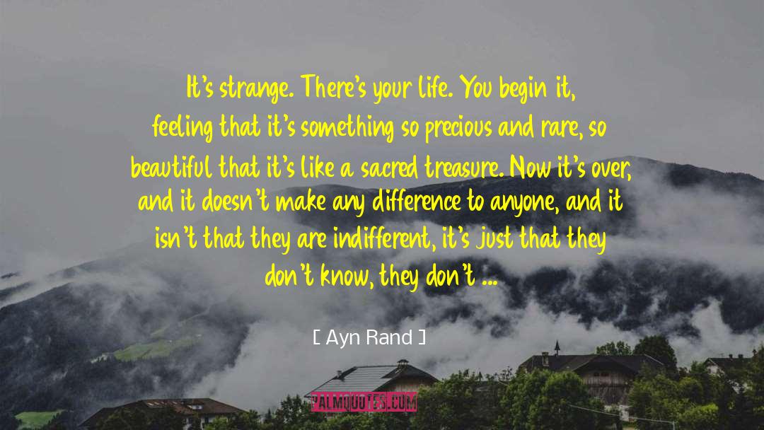 Strange Thoughts quotes by Ayn Rand