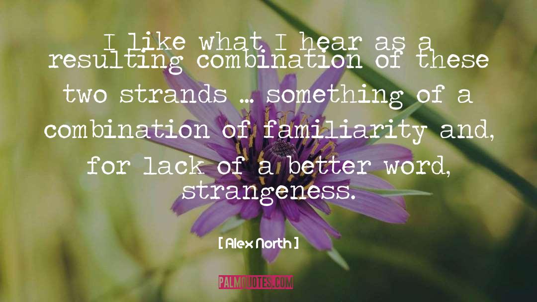 Strangeness quotes by Alex North