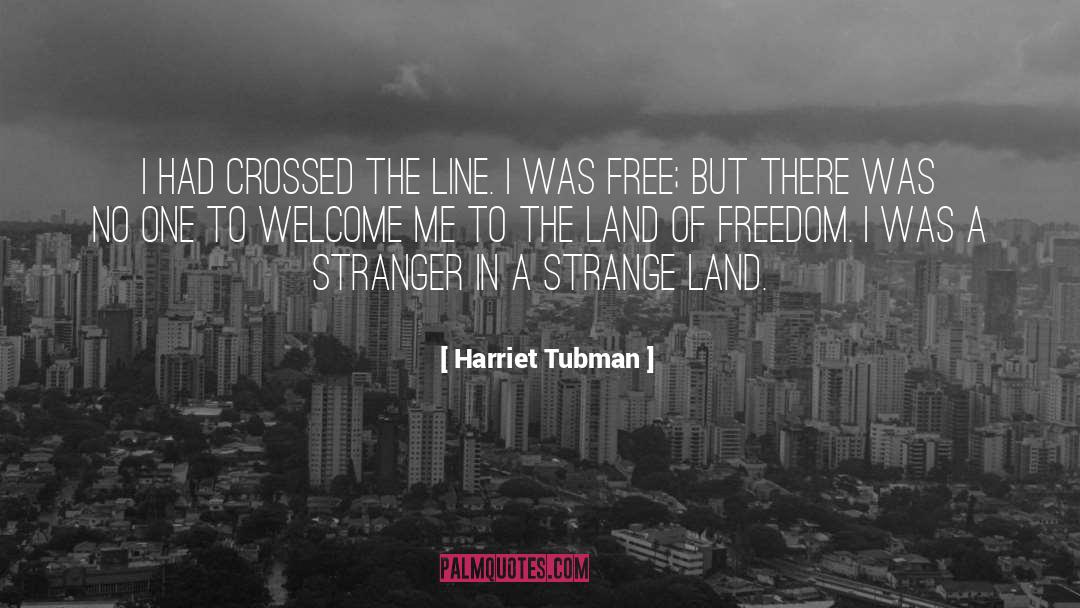 Stranger In A Strange Land quotes by Harriet Tubman