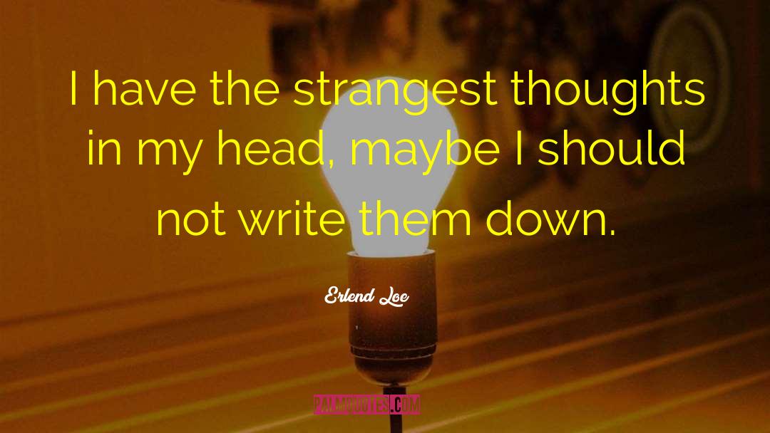 Strangest quotes by Erlend Loe