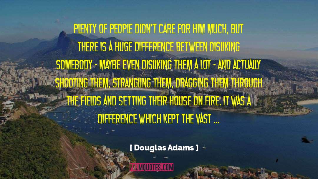 Strangling quotes by Douglas Adams