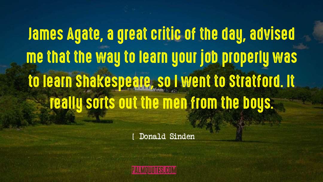 Stratford quotes by Donald Sinden