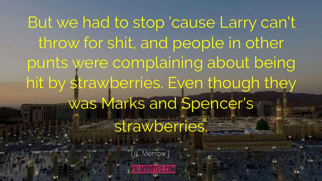 Strawberries quotes by J.L. Merrow