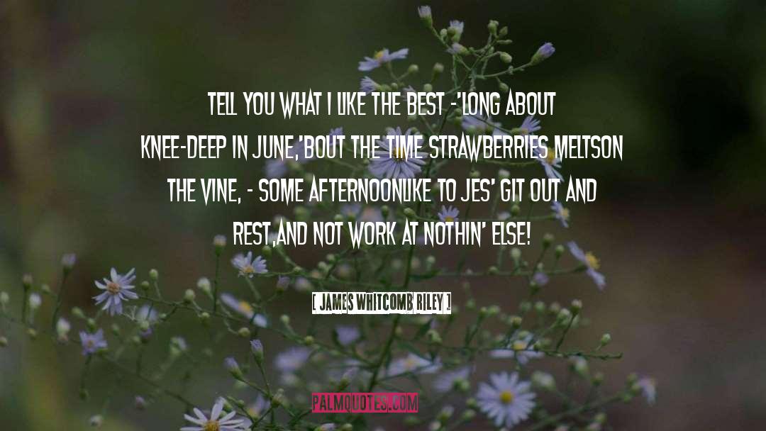 Strawberries quotes by James Whitcomb Riley