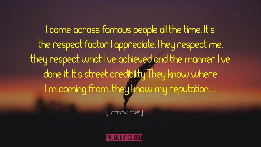 Street Performers quotes by Lennox Lewis