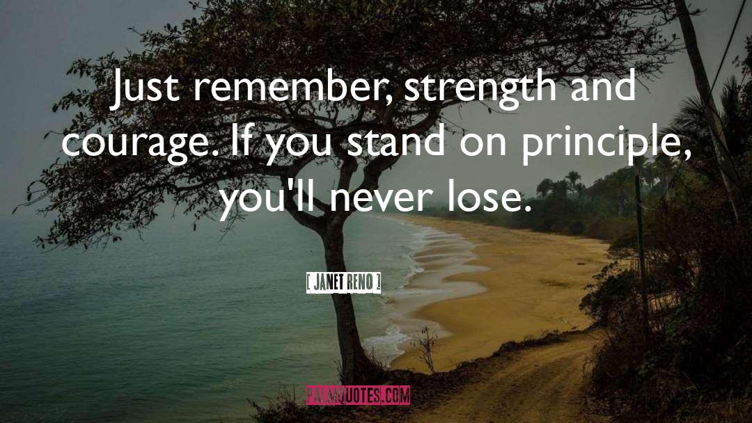 Strength And Courage quotes by Janet Reno