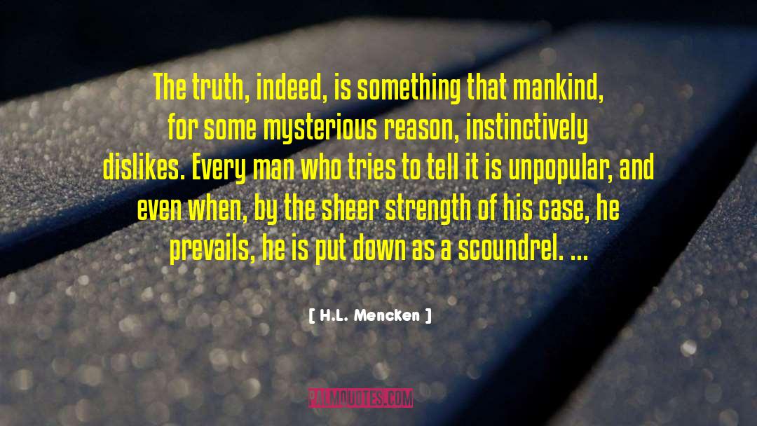 Strength And Perseverance quotes by H.L. Mencken