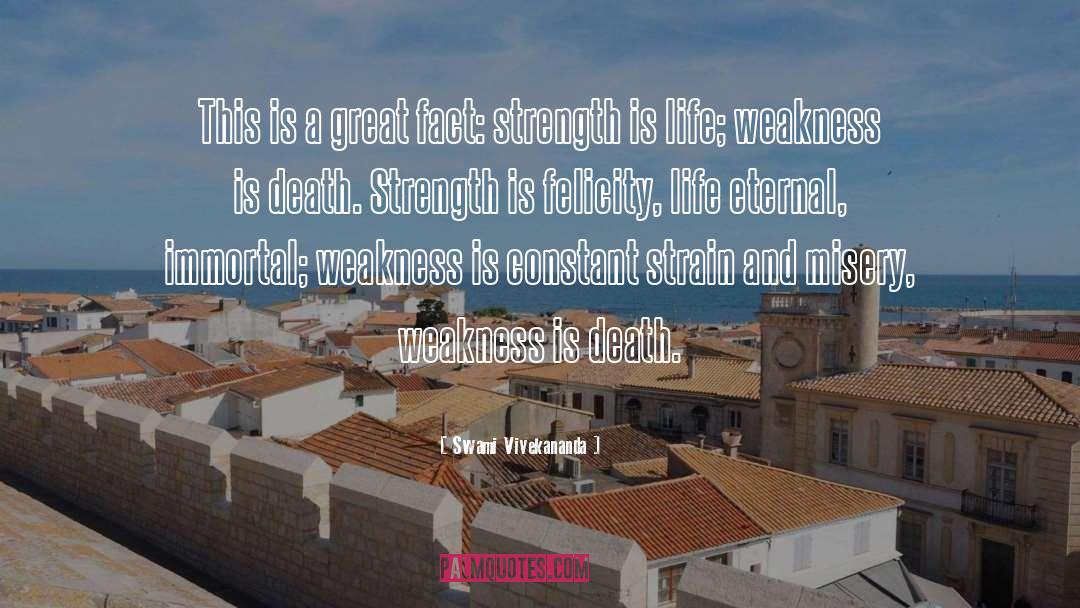 Strength And Weakness quotes by Swami Vivekananda