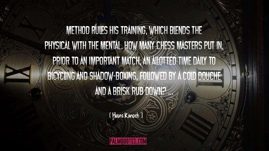 Strength Training quotes by Hans Kmoch