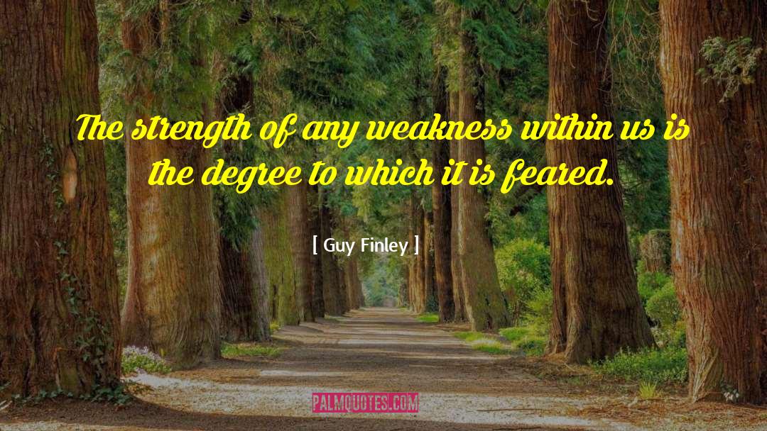 Strength Weakness quotes by Guy Finley