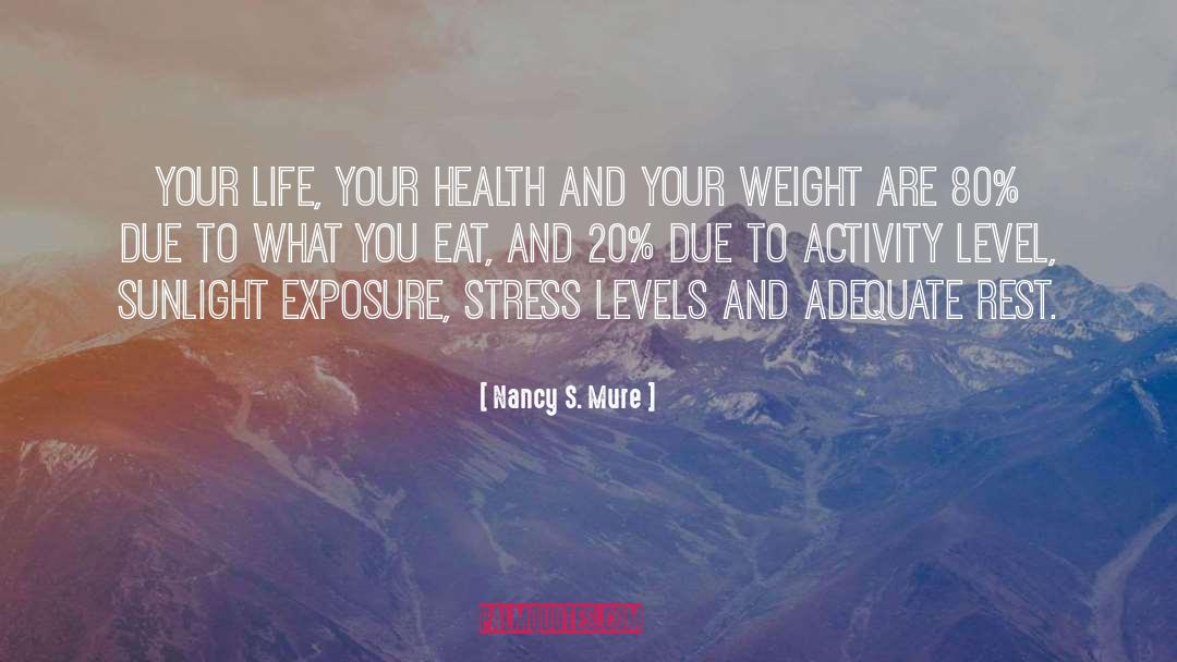 Stress Levels quotes by Nancy S. Mure