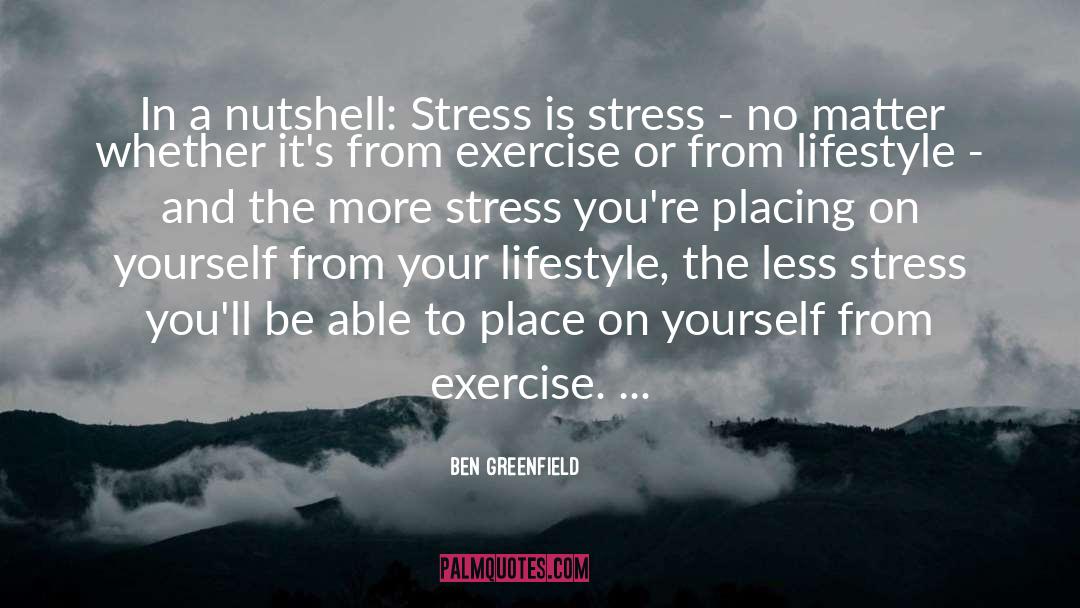 Stress Of Holidays quotes by Ben Greenfield