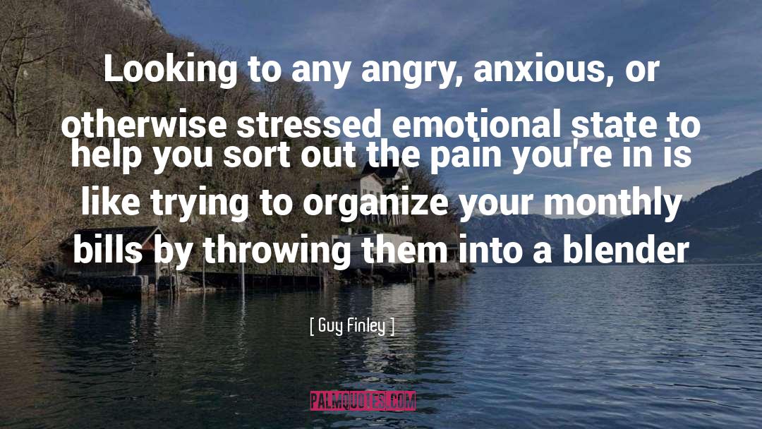 Stress Over Bills quotes by Guy Finley