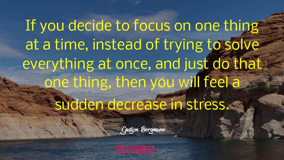 Stress Relief quotes by Gudjon Bergmann