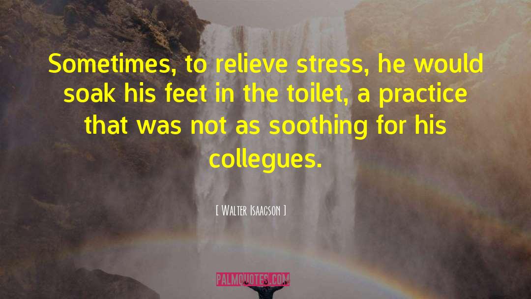 Stress Relieving quotes by Walter Isaacson