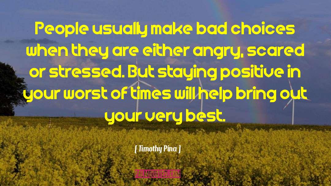 Stressed Less quotes by Timothy Pina