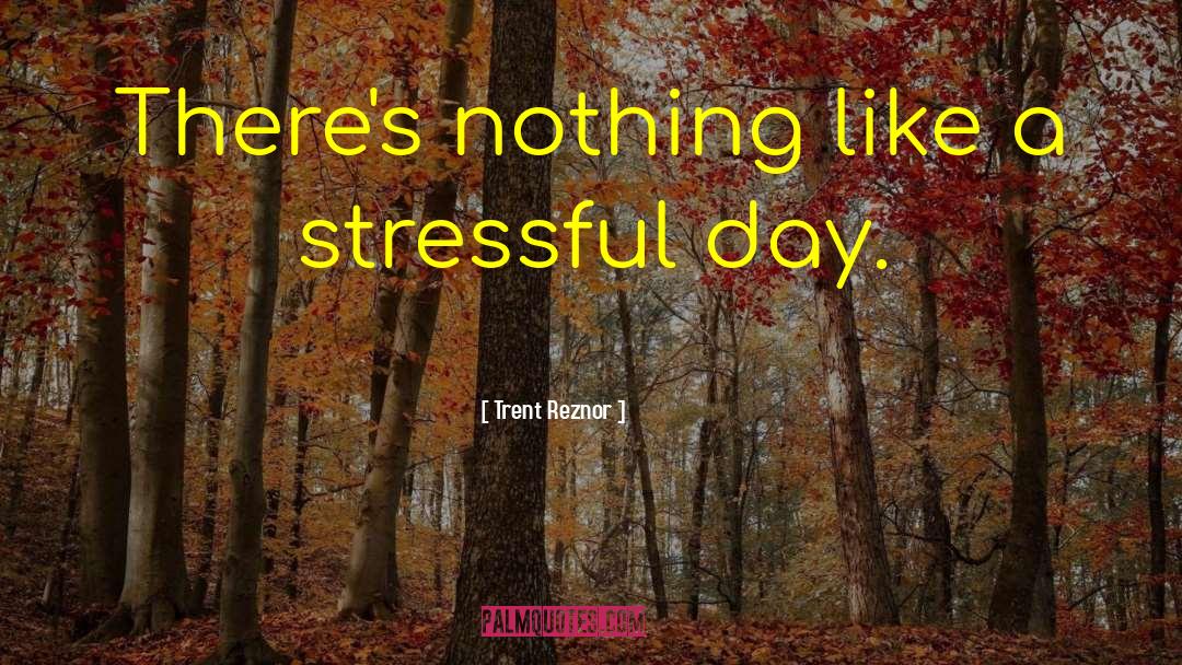 Stressful Day quotes by Trent Reznor