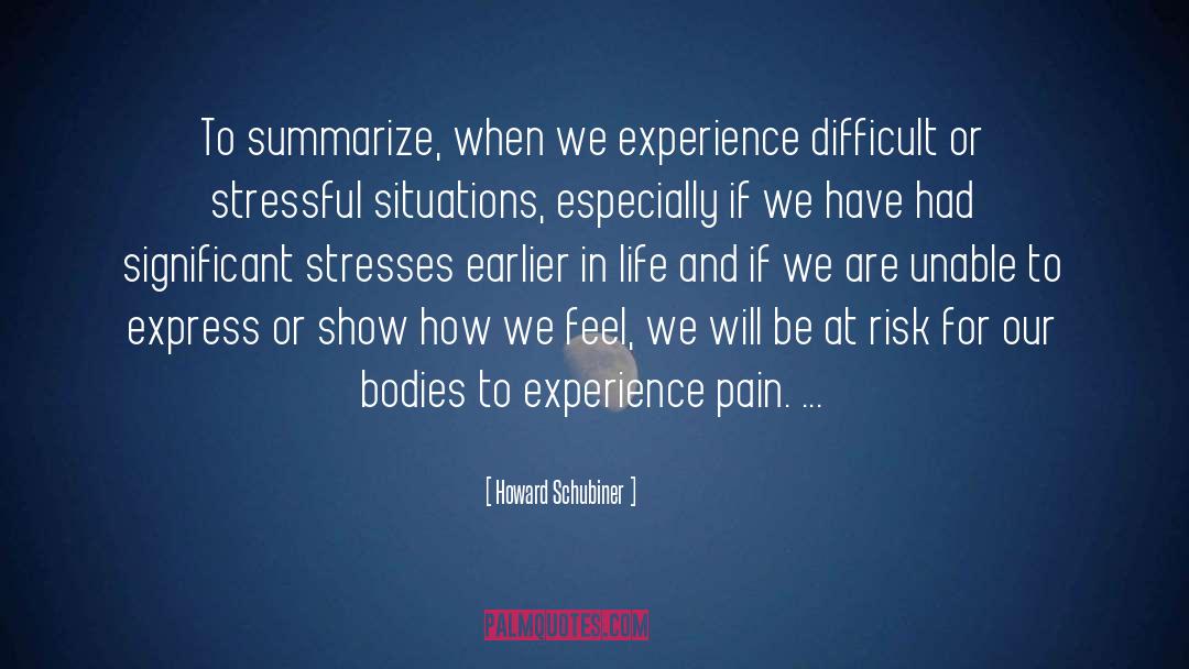 Stressful Situations quotes by Howard Schubiner