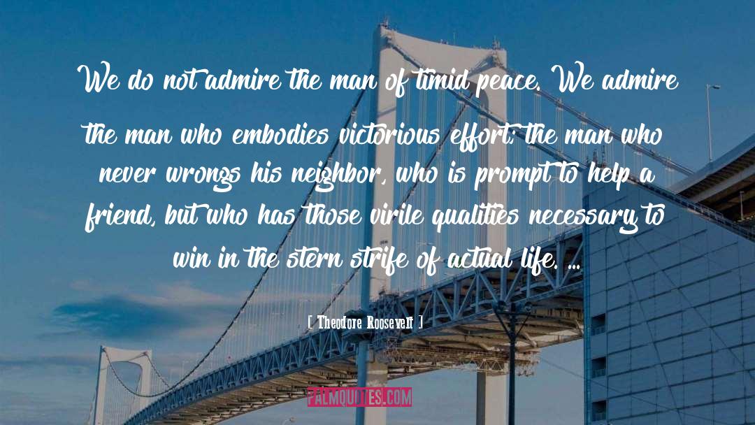 Strife quotes by Theodore Roosevelt