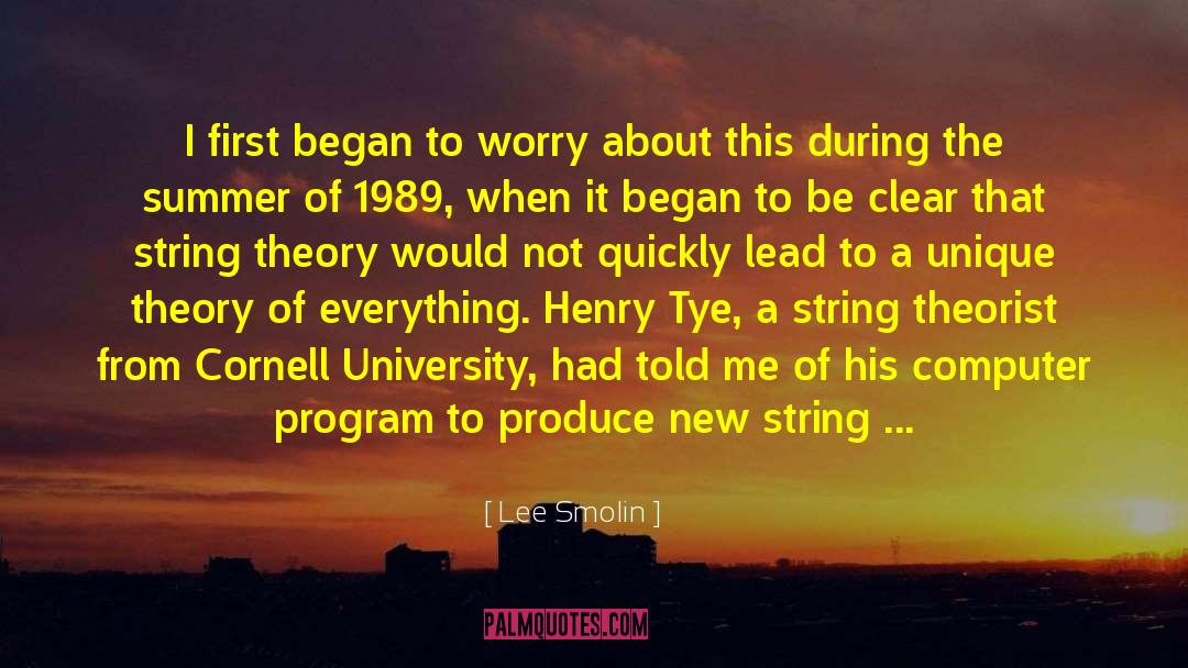 String Theory quotes by Lee Smolin