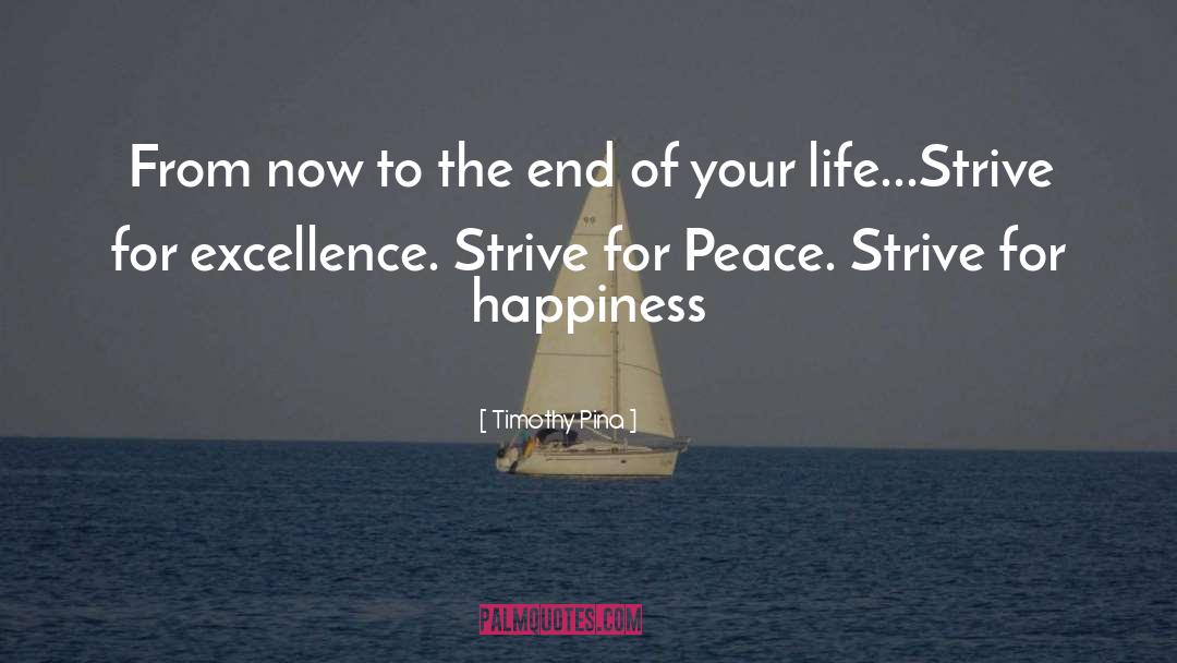 Strive For Excellence quotes by Timothy Pina