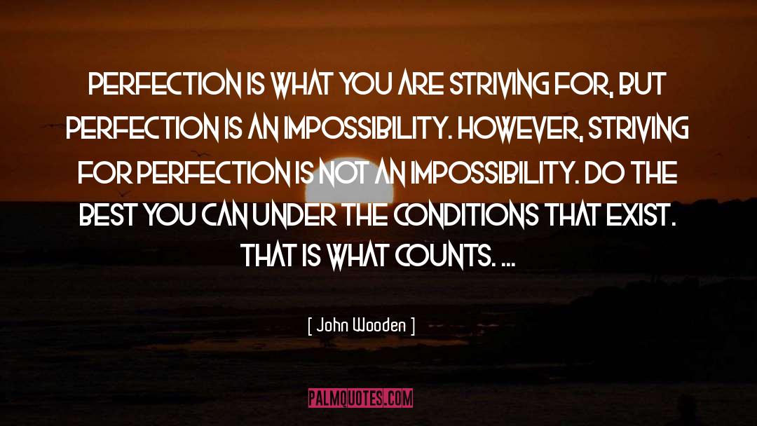 Striving For Perfection quotes by John Wooden