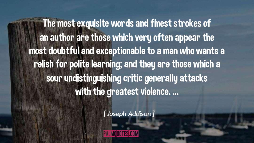 Strokes quotes by Joseph Addison