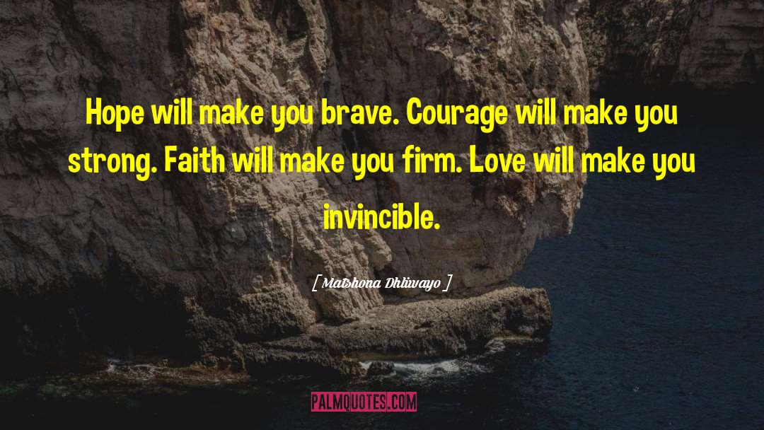 Strong Faith quotes by Matshona Dhliwayo