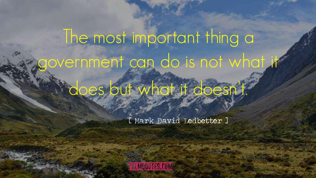 Strong Government quotes by Mark David Ledbetter