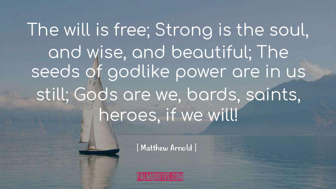 Strong Hero quotes by Matthew Arnold