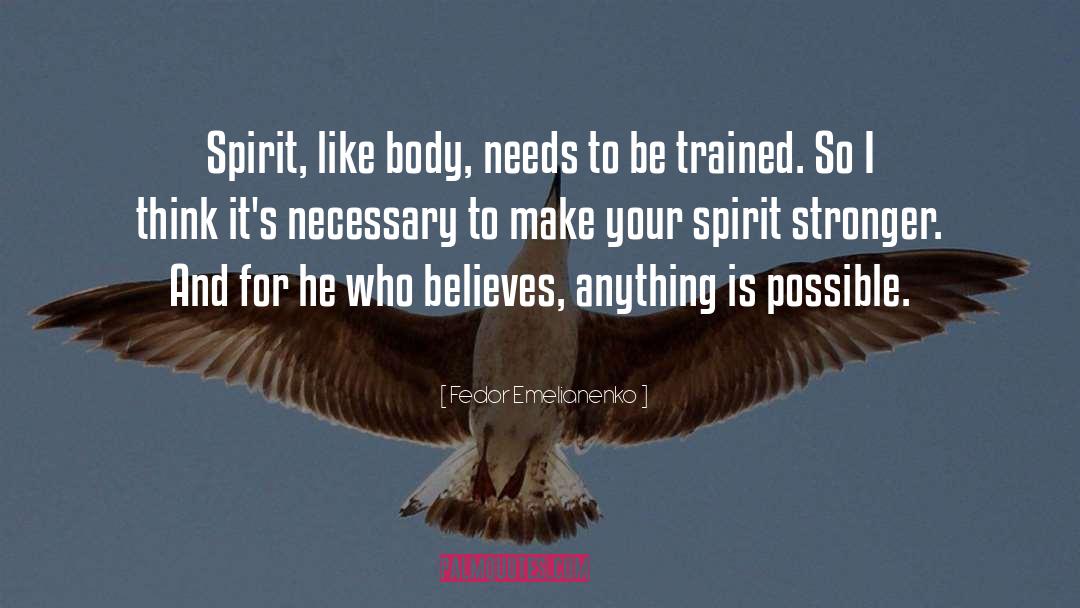 Stronger Spirit quotes by Fedor Emelianenko