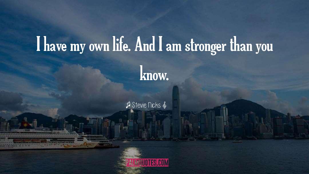 Stronger Than You Know quotes by Stevie Nicks