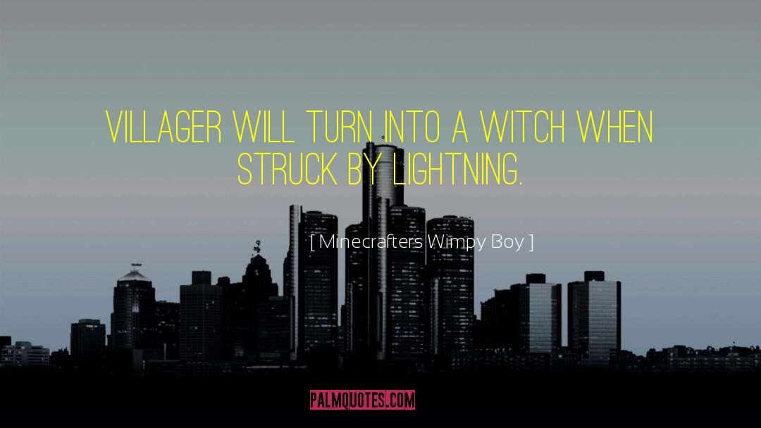 Struck By Lightning Malerie Baggs quotes by Minecrafters Wimpy Boy