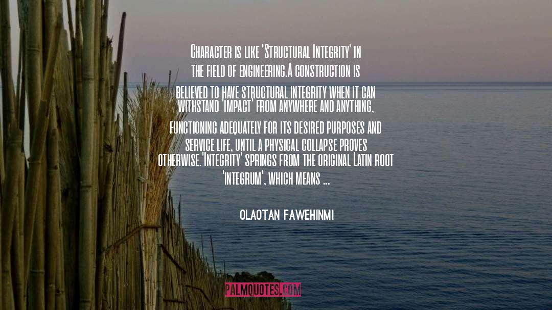 Structural Integrity quotes by Olaotan Fawehinmi