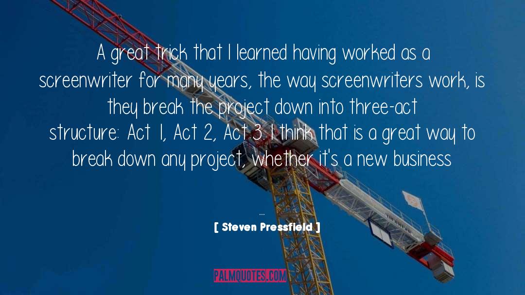 Structure quotes by Steven Pressfield