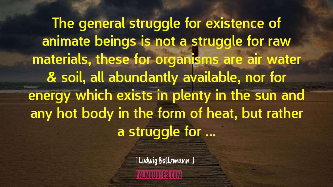Struggle For Existence quotes by Ludwig Boltzmann