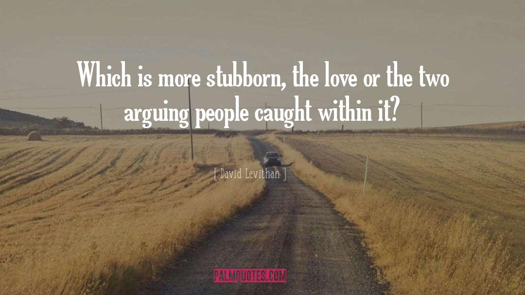 Stubborn quotes by David Levithan