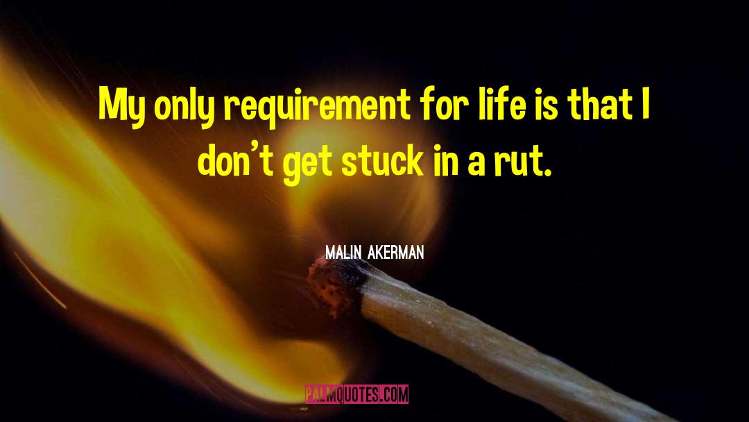 Stuck In A Rut quotes by Malin Akerman