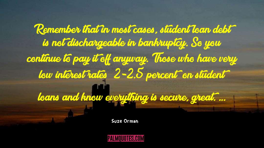 Student Loan Debt quotes by Suze Orman