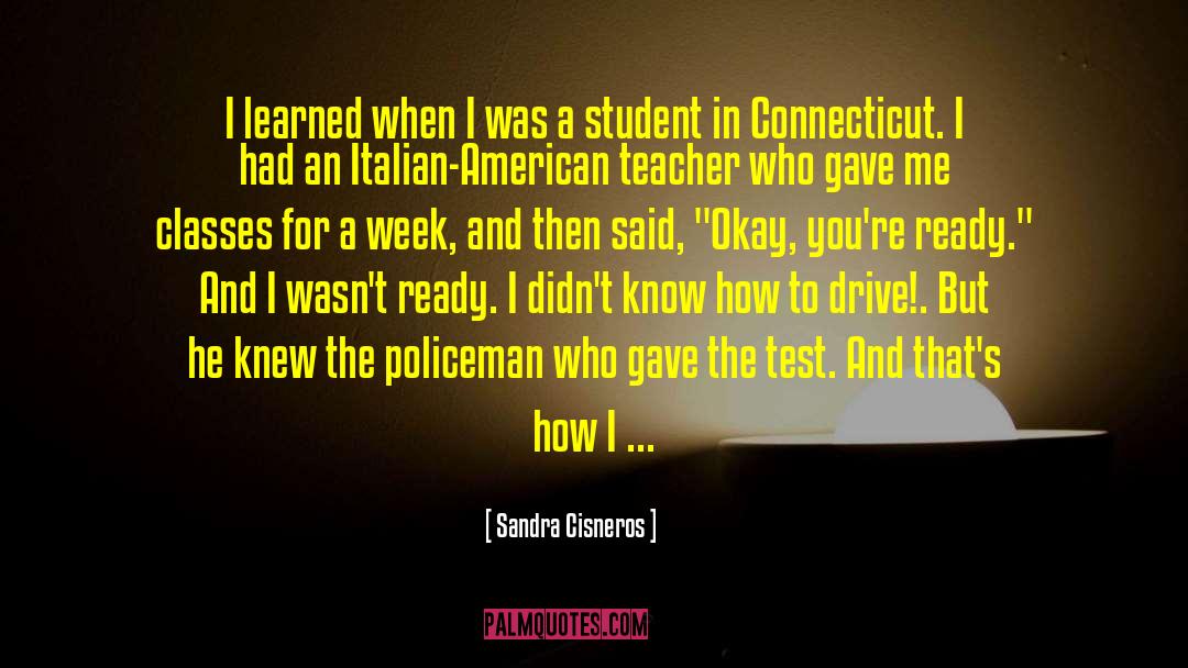 Student Teacher Affair quotes by Sandra Cisneros