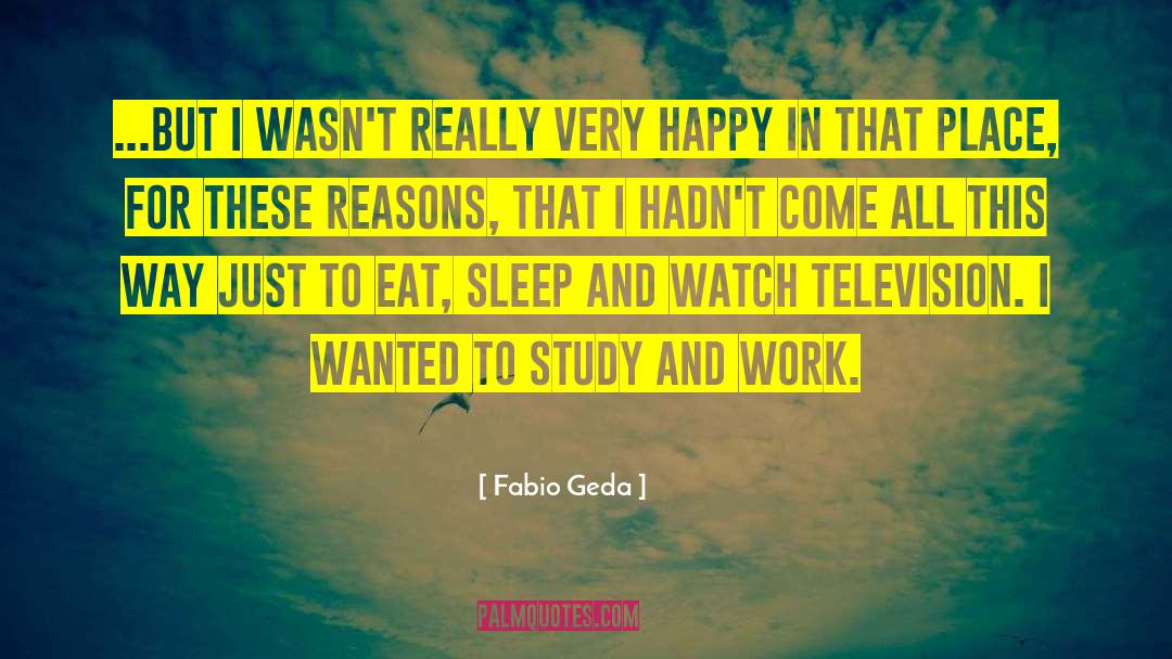 Study And Work quotes by Fabio Geda