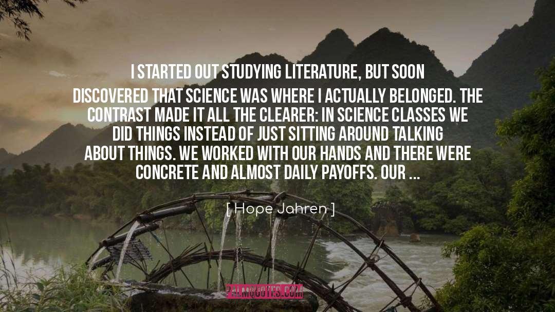 Studying Literature quotes by Hope Jahren