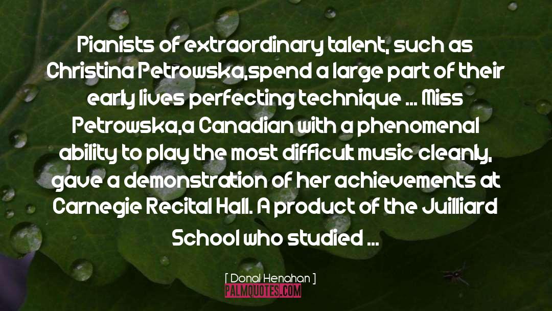Studzinski Recital Hall quotes by Donal Henahan