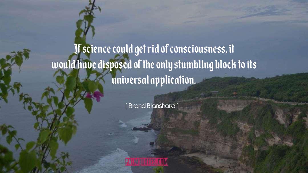 Stumbling Block quotes by Brand Blanshard