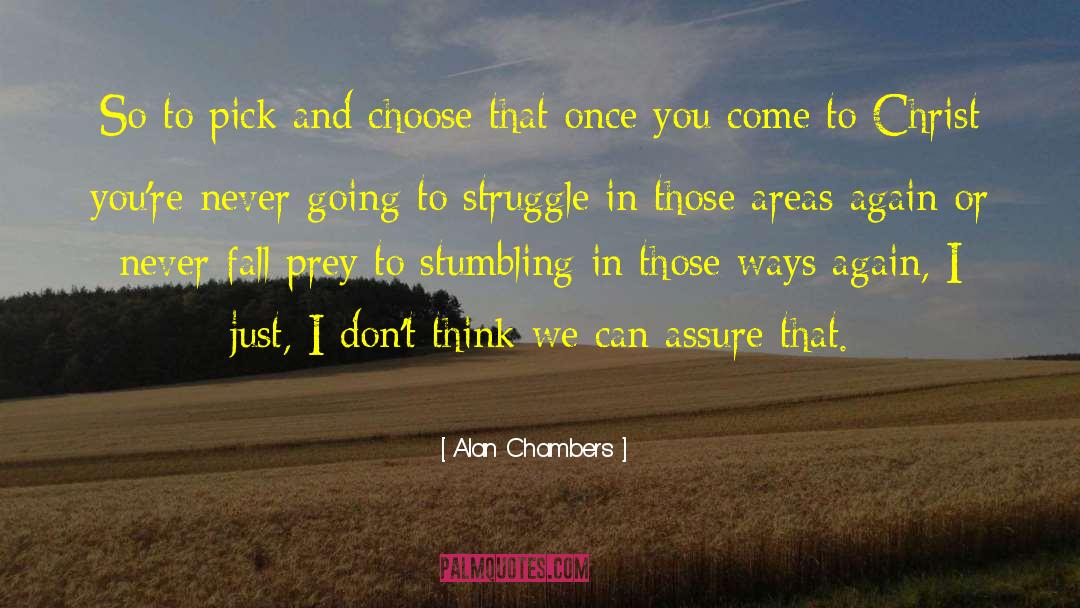 Stumbling quotes by Alan Chambers