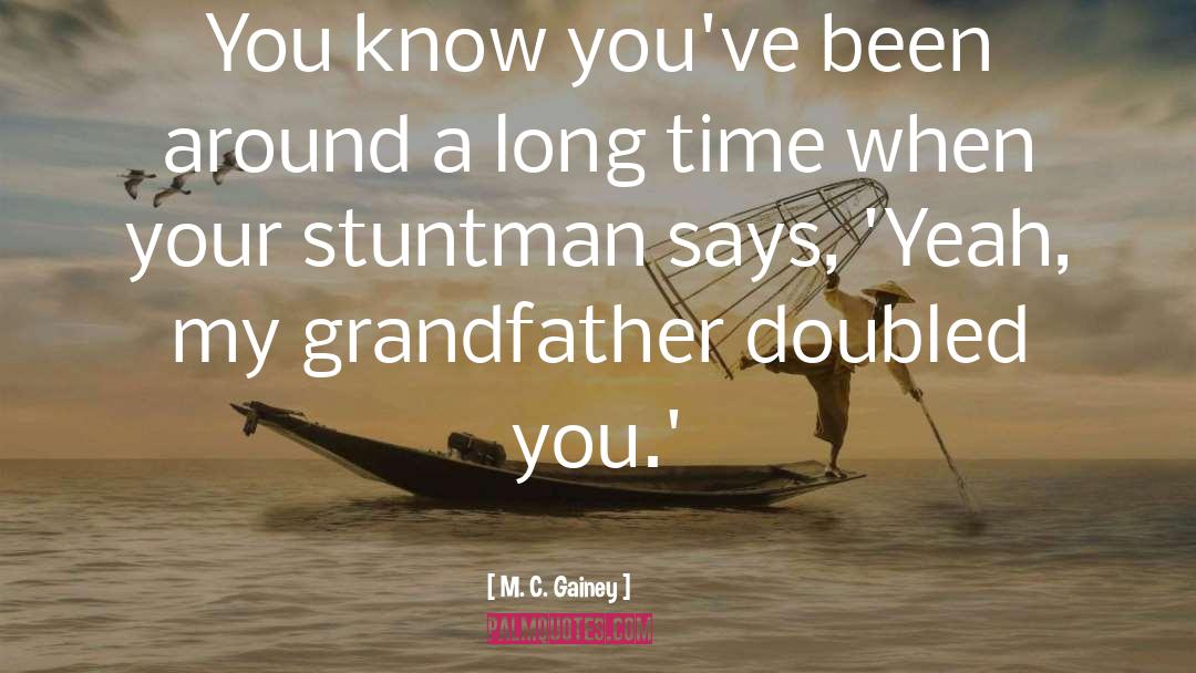 Stuntman quotes by M. C. Gainey