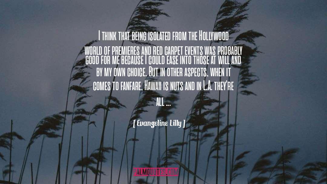 Stuntmen In Hollywood quotes by Evangeline Lilly
