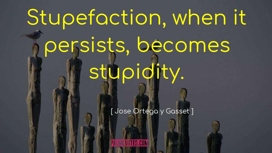 Stupefaction quotes by Jose Ortega Y Gasset