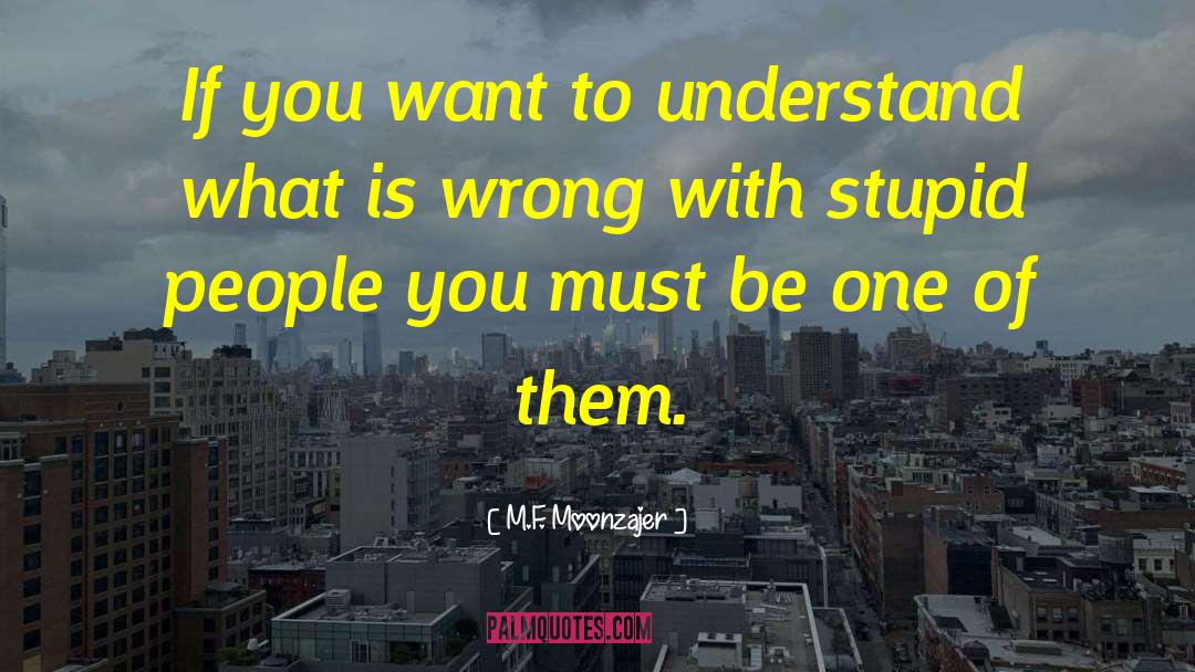 Stupid Decision quotes by M.F. Moonzajer