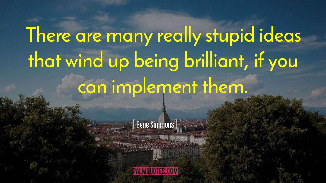 Stupid Ideas quotes by Gene Simmons
